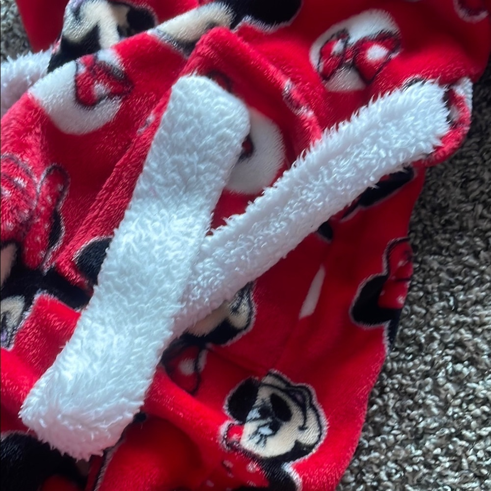 Disney Minnie Mouse Red and White Kids Pajama Robe - Picture 3 of 6